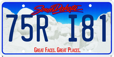 SD license plate 75RI81