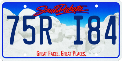 SD license plate 75RI84