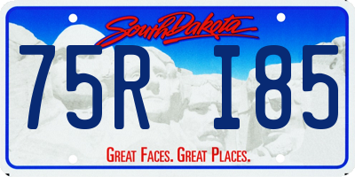 SD license plate 75RI85