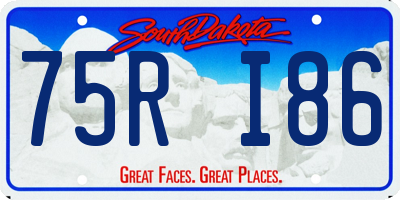 SD license plate 75RI86