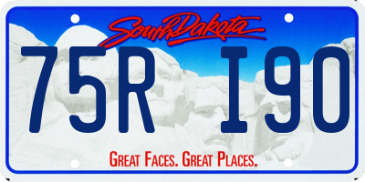 SD license plate 75RI90