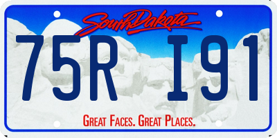 SD license plate 75RI91