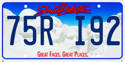 SD license plate 75RI92