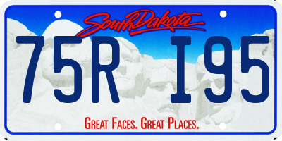 SD license plate 75RI95