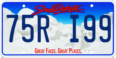 SD license plate 75RI99