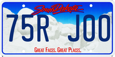 SD license plate 75RJ00