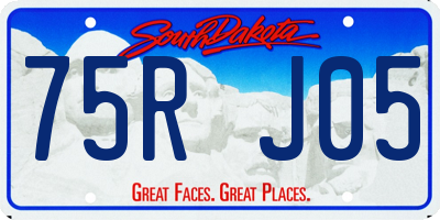 SD license plate 75RJ05