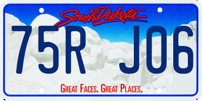SD license plate 75RJ06