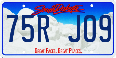SD license plate 75RJ09