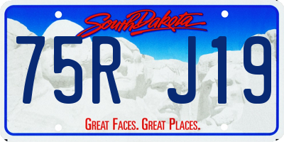 SD license plate 75RJ19