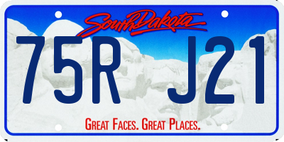 SD license plate 75RJ21