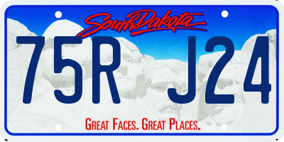 SD license plate 75RJ24