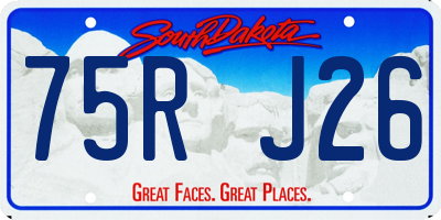 SD license plate 75RJ26