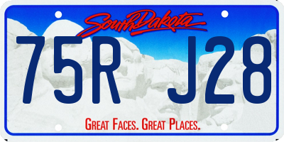 SD license plate 75RJ28