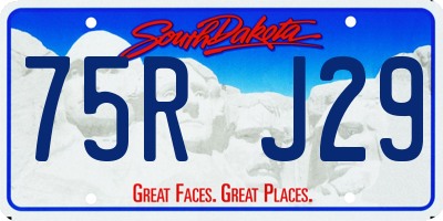 SD license plate 75RJ29