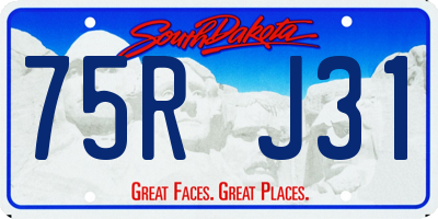 SD license plate 75RJ31