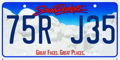 SD license plate 75RJ35