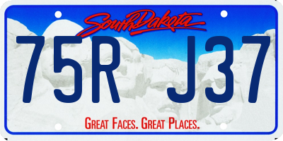 SD license plate 75RJ37