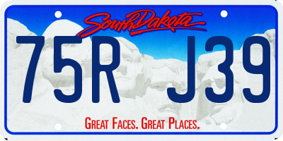 SD license plate 75RJ39
