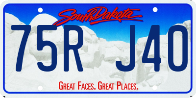 SD license plate 75RJ40