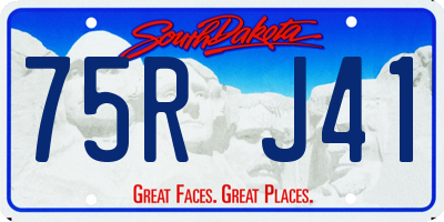 SD license plate 75RJ41