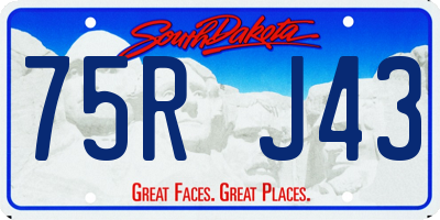 SD license plate 75RJ43