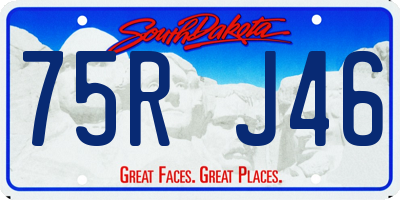 SD license plate 75RJ46