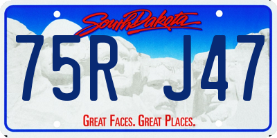 SD license plate 75RJ47