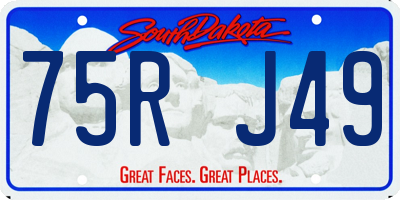 SD license plate 75RJ49