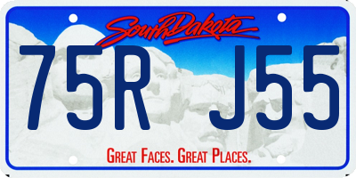 SD license plate 75RJ55