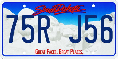 SD license plate 75RJ56