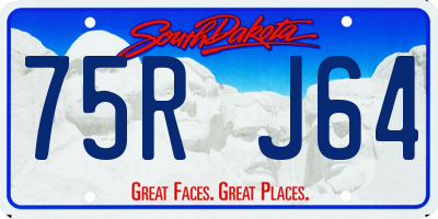 SD license plate 75RJ64