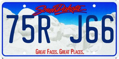 SD license plate 75RJ66