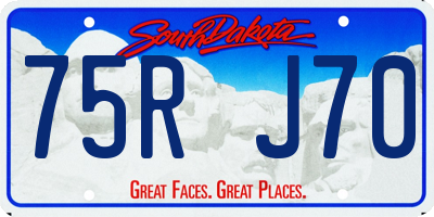 SD license plate 75RJ70