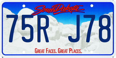 SD license plate 75RJ78