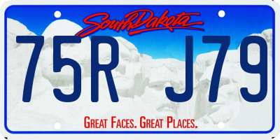 SD license plate 75RJ79