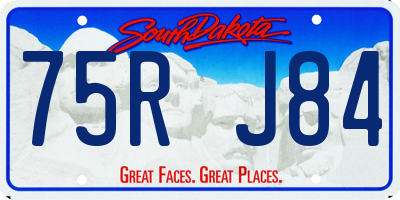 SD license plate 75RJ84