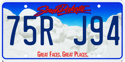 SD license plate 75RJ94