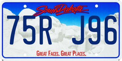 SD license plate 75RJ96