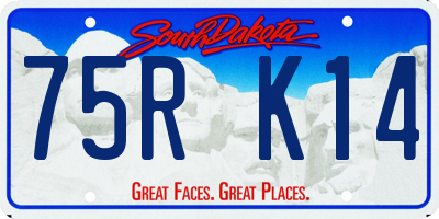 SD license plate 75RK14