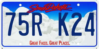 SD license plate 75RK24