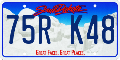 SD license plate 75RK48
