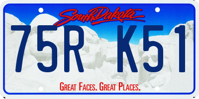 SD license plate 75RK51