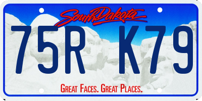 SD license plate 75RK79