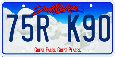 SD license plate 75RK90