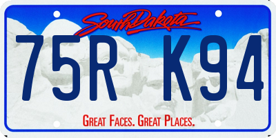 SD license plate 75RK94