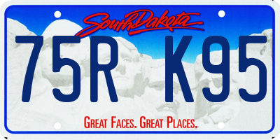 SD license plate 75RK95