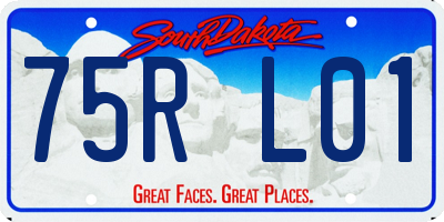 SD license plate 75RL01