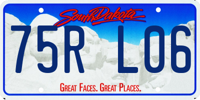 SD license plate 75RL06