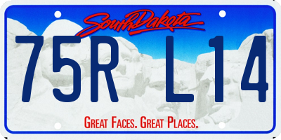 SD license plate 75RL14